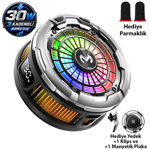 CX26 Ultra 30W Manyetik Telefon Soğutucu | RGB MagSafe Mobil Oyun Soğutucusu | Yapay Zeka Destekli