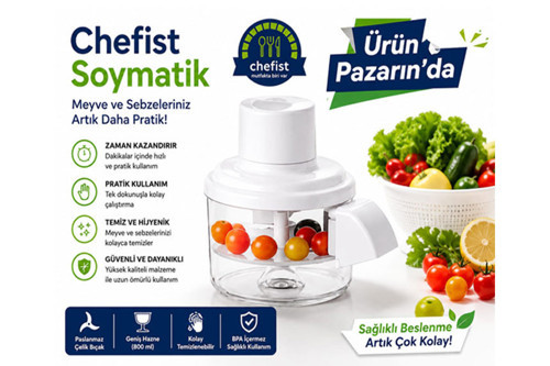 CHEFİST ŞARJLI MEYVE VE SEBZE SOYMATİK