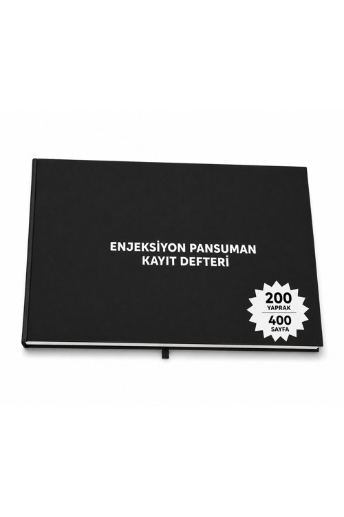 Enjeksiyon Pansuman Kayıt Defteri 200 Yaprak/400 Sayfa