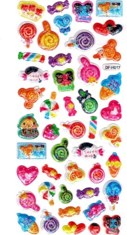 Işıltılı Sticker Kabartmalı Stiker Defter Planlayıcı Etiket (Dfh017)-18x9cm - Şeker