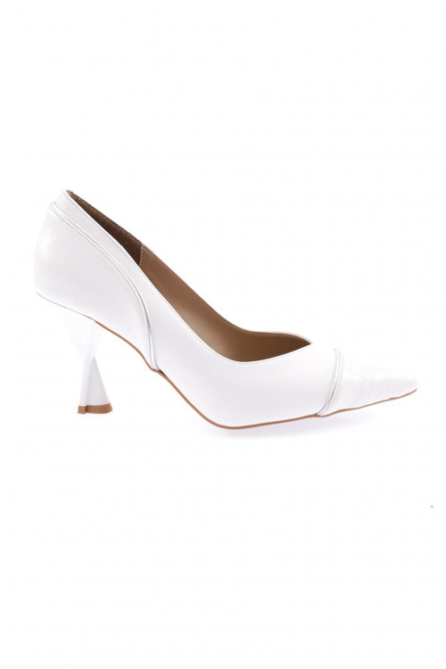 Kadın Alçak Topuk Stiletto Beyaz 6683286