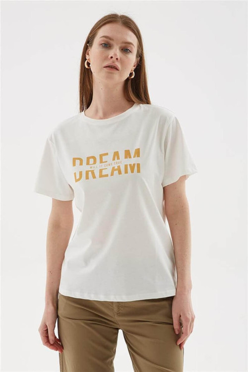 25Y0149K1 Kadın Baskılı T-Shirt