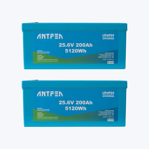 25.6V 200Ah ABS Lityum Akü Akıllı Ekran Bluetooth LiFePo4 2 Adet - 10.24 kWh
