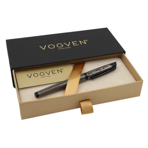 Vogven Marka İsme Özel Premium Füme Roller Kalem