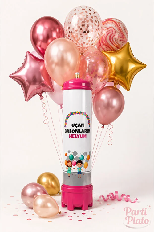 1.1 Litre Helyum Gazı - Uçan Balon Şişirme Gazı - Ses Değiştirme - Kullan At Tüp