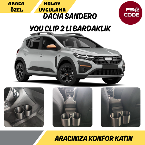 DACİA SANDERO YOU CLİP 2 Lİ BARDAKLIK