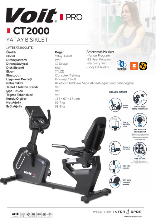 PRO CT2000 Yatay Bisiklet