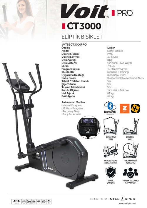 PRO CT3000 Eliptik Bisiklet