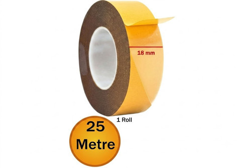 ŞeyliŞeyler - Çift Taraflı Bant 18 mm x 25 Metre İnce Yapışkanlı Genel Amaçlı Bant (1 Adet)