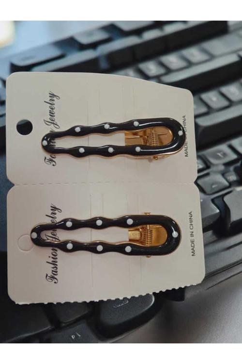 Puantiyeli Desenli 2 Li Renkli Pens Toka