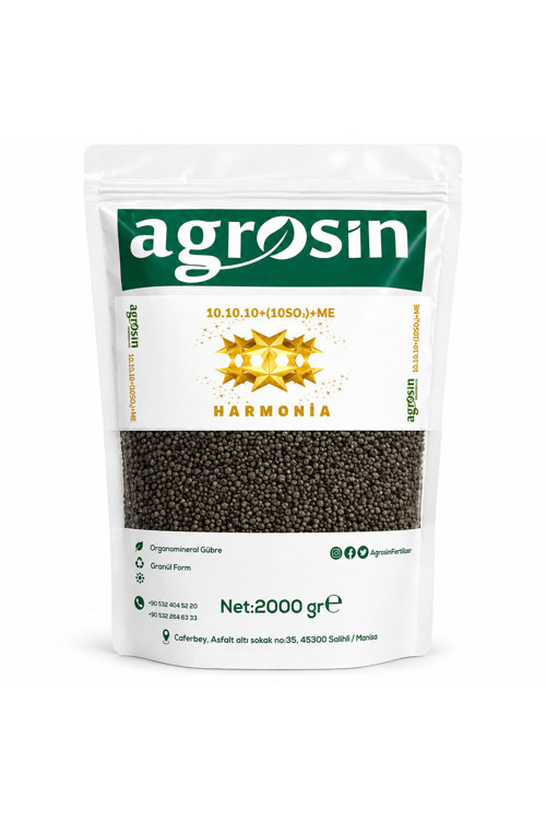 Harmonia 10.10.10.(10So₃) + Me Organomineral Granül Gübre 2 Kg