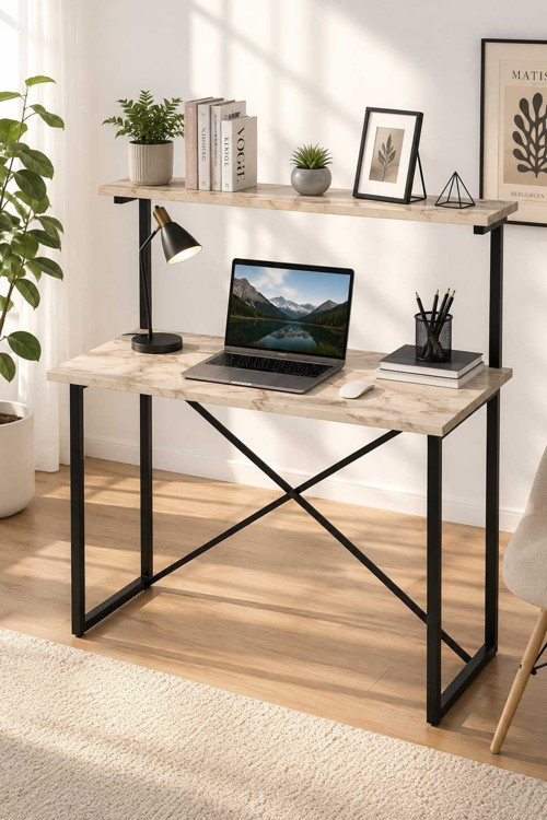 Çalışma Masası Kitaplıklı, Bilgisayar Masası, Ofis Masası Efes