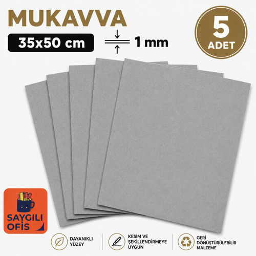 Mikro Gri Mukavva 35X50 Sert Karton Sert Mukavva 1 mm 5 ADET