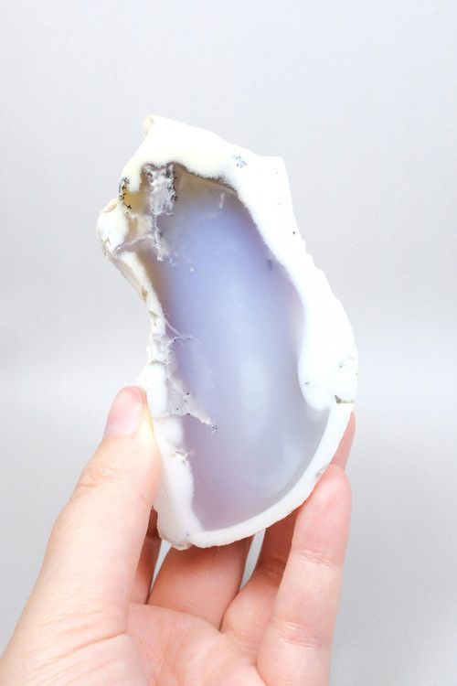 Pastel Mavi Dendritik Opal Kristal Numune, Tek