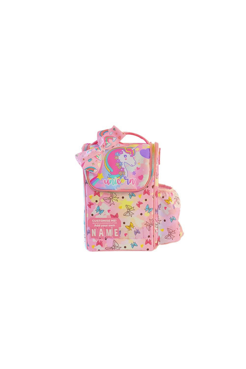 Pembe Unicorn 1 Matara Gözlü Beslenme Çantası