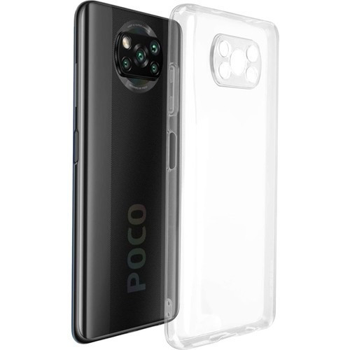 Poco X3 Pro İle Uyumlu Kılıf Şeffaf Silikon Kamera Korumalı 3D