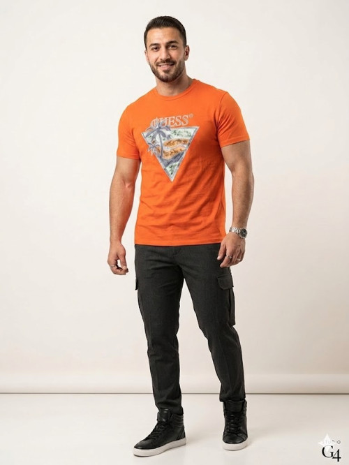 Erkek Baskılı Bisiklet Yaka T-Shirt M4GI16I3Z14