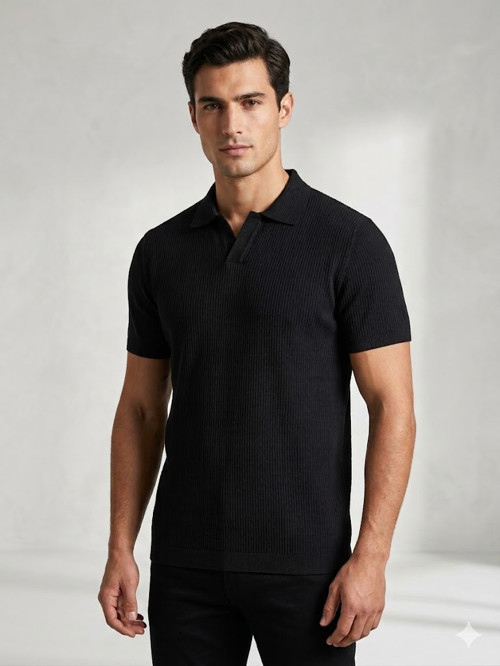 Erkek Triko Polo Yaka Kısa Kollu T-Shirt 10134