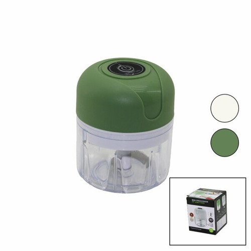 USB MİNİ FOOD PROCESSOR USB ŞARJLI MİNİ 3 BIÇAK BLENDER RONDO DOĞRAYICI 250ML - 45W (5264)