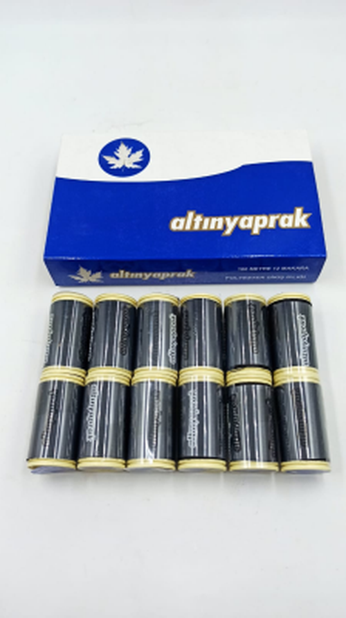12 PARÇA SİYAH 100 MT DİKİŞ İPLİK (5264)