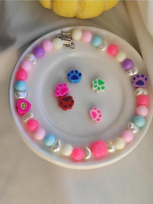 Pembe Hello Kitty ve Kalp Detaylı Kedi Köpek Kolye