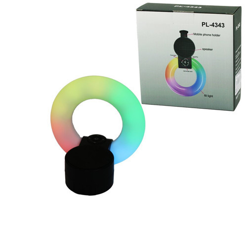 YUVARLAK HALKA - PLASTİK GÖVDE BLUETOOTH WİRELESS MİNİ HOPARLÖR SPEAKER USB ŞARJLI - IŞIKLI TELFON T