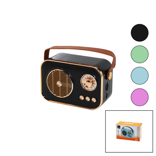 M4 PORTABLE WİRELESS HOPARLÖR - SPEAKER IŞIKLI USB ŞARJLI RENKLİ KASA - BRONZ ÇERÇEVEUSB - DC 5V - T