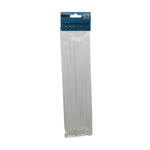 25PCS BEYAZ 3.6X250MM PLASTİK CIRT KELEPÇE (5264)