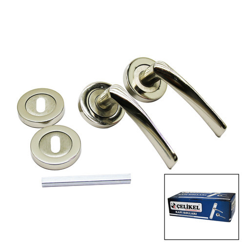 ÇELİKEL-07 AMERİKAN ODA KAPI KOLU NİKEL SATEN (5264)
