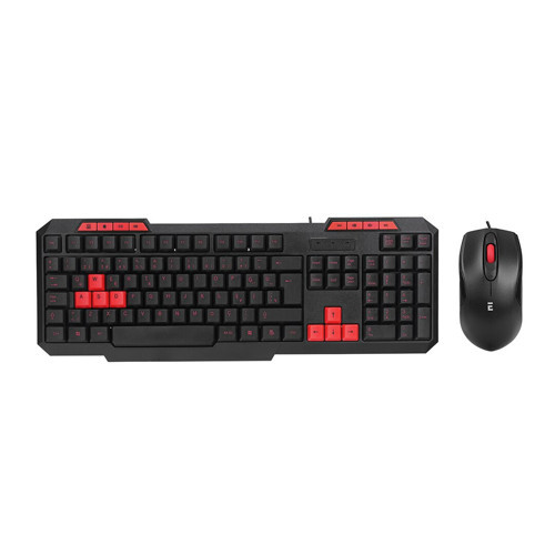 USB KABLOLU KLAVYE - MOUSE SET KIRMIZI TUŞLU Q KLAVYE 1600DPI MOUSE (5264)