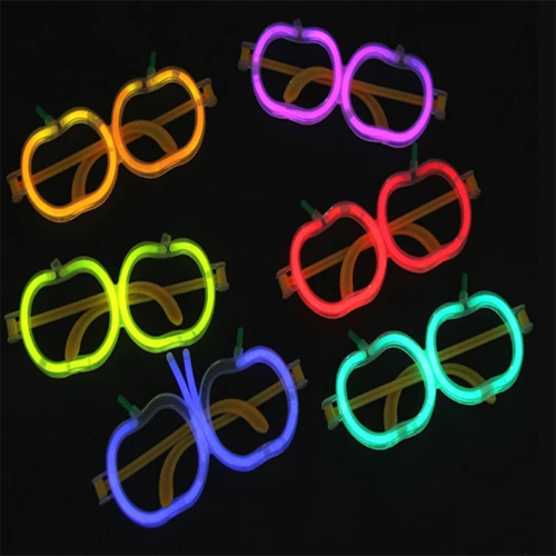 Glow Stick Elma Gözlük - Glow Partisi Gözlüğü - Glow Stick Gözlük 12 Adet (5264)