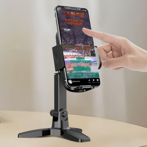 Masaüstü Telefon Standı 360 Derece Dönebilen Başlıklı Ayaklı Telefon Tripodu (5264)