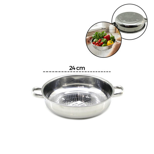 24CM BASIK SÜZEK METAL SÜZGEÇ KULPLU (5264)