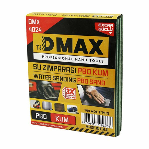 100 ADET P80 KUM - KAĞIT - SU ZIMPARASI - 230X280MM - KULLANIM= BOYA - METAL - AHŞAP - OTO (5264)