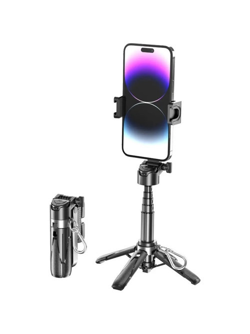 P15 Mini Selfie Çubuğu Tripod Bluetooth Uzaktan Kumandalı 360' Dönebilen Çok Amaçlı Tripod