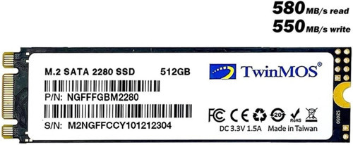 512GB NGFFFGBM2280 M.2 2280 SATA3 SSD (580Mb-550Mb-s) 3DNAND Ssd Disk (KDO)
