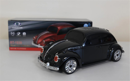 RT-1939 Siyah Arabalı Bluetooth Fm-Usb-Tf-Aux Şarjlı Nostaljik Radyo (KDO)