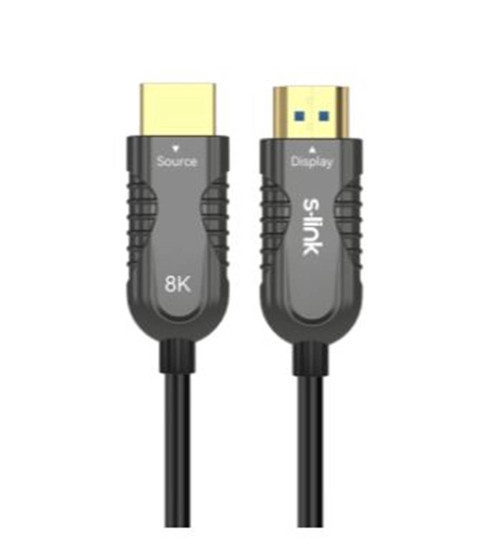 S-link SL-HM8K060 HDMI TO HDMI 60m v2.1 8K60 HZ 4K 120HZ Fiber Kablo (KDO)