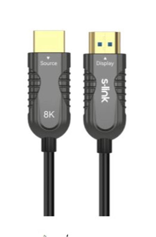 SL-HM8K100 HDMI TO HDMI 100m v2.1 8K60 HZ 4K 120HZ Fiber Kablo (KDO)