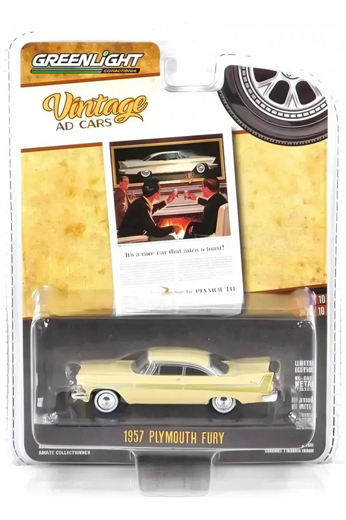 Greenlight 1/64 Vintage Ad Cars Series 10- 1957 Plymouth Fury 39140-B