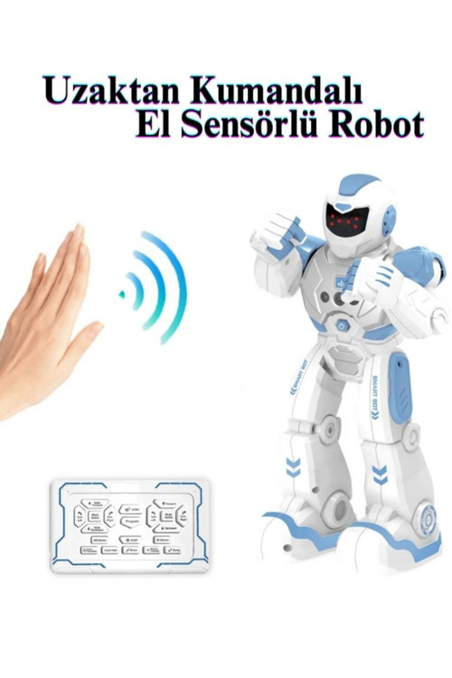 Uzaktan Kumandalı Robot El Sensörlü Şarjlı Led Işık Moonwalk Yürüyen Akıllı Robot 19 Fonksiyon
