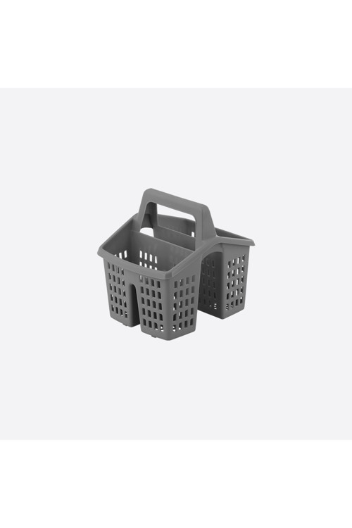 Mutfak Düzenleyici Kaşıklık Masa Üstü Kalemlik 4 Bölmeli Organizer 2 Adet Antrasit 14X14