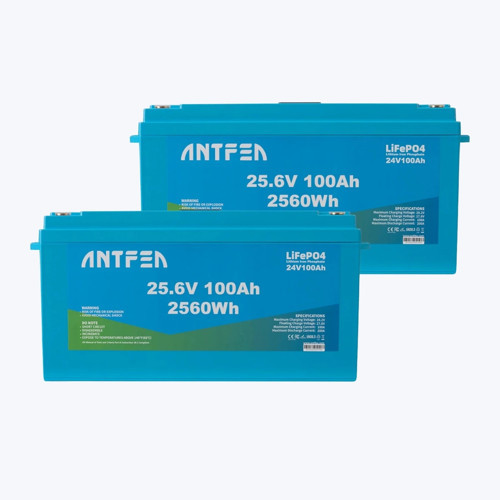 25.6V 100Ah ABS Lityum Akü Akıllı Ekran Bluetooth LiFePo4 2 Adet