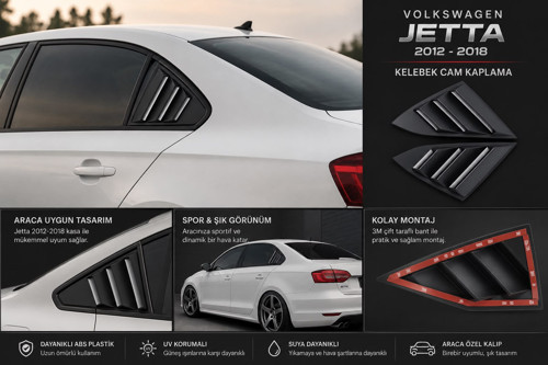 Volkswagen Jetta 201-2018 Kelebek Cam Kaplama