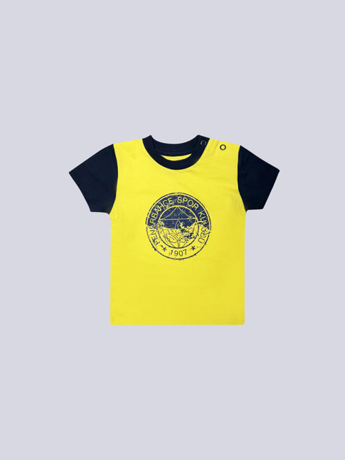 BEBEK TEK RENK LOGOLU TSHIRT