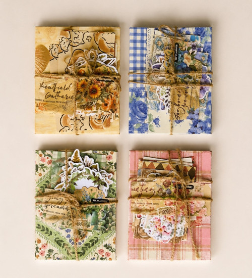 Vintage Scrapbook Başlangıç Dekoratif Kağıt Seti