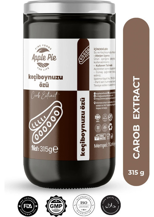 Keçiboynuzu Özü 315 Gr , Soğuk Sıkım , Koruyucusuz , Glutensiz , Vegan Ürün