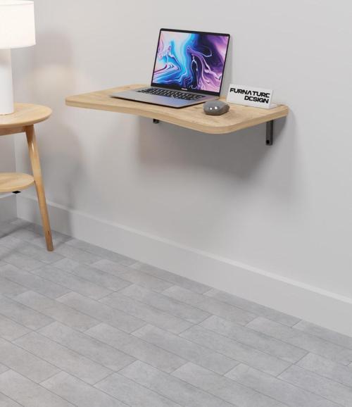 Katlanabilir Duvar Masa 60x35 Cm Duvara Monte Kırma Bilgisayar Atlantik Çam Renk Mutfak Masası