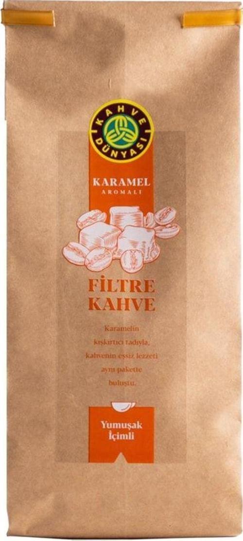 Karamel Aromalı Filtre Kahve  Öğütülmemiş Çekirdek 250 gr