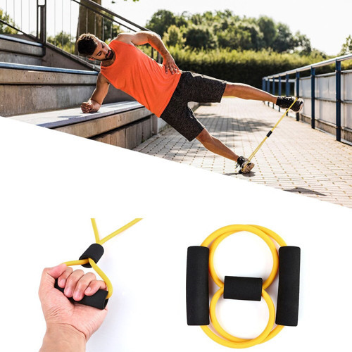 8 Şeklinde Direnç Bandı Yoga Plates Ve Vücut Geliştirme Egzersiz Bandı (4604)